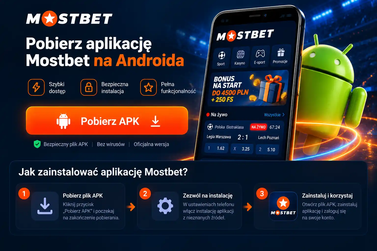 Instalacja Mostbet APK na Android – kroki