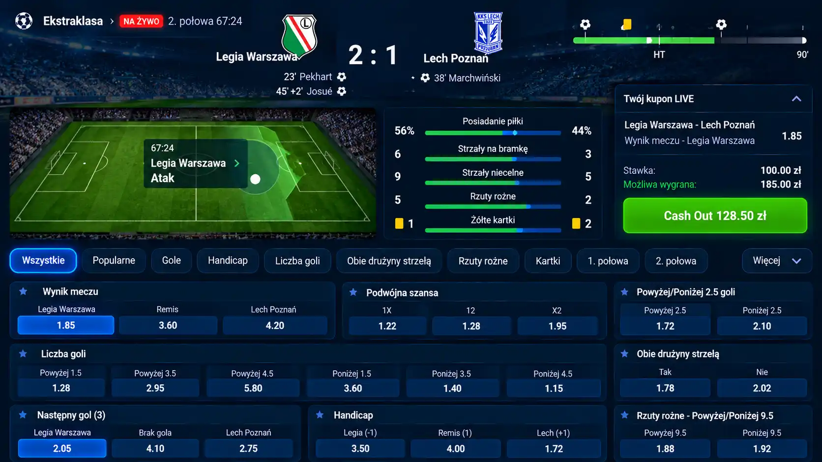 Funkcja Cash Out w zakładach live Mostbet